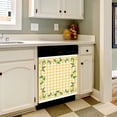 thumbnail image 3 of Lemons and leaves on a yellow and white background Dishwasher Magnet Cover Decorative Sticker for Home Cabinet Kitchen 23" x26", 3 of 5