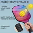 thumbnail image 2 of Pickleball Paddles Set Of 2, Fiberglass Surface, Fluid Smoke Aurora Art Style, 4 Balls & Bag, 2 of 5