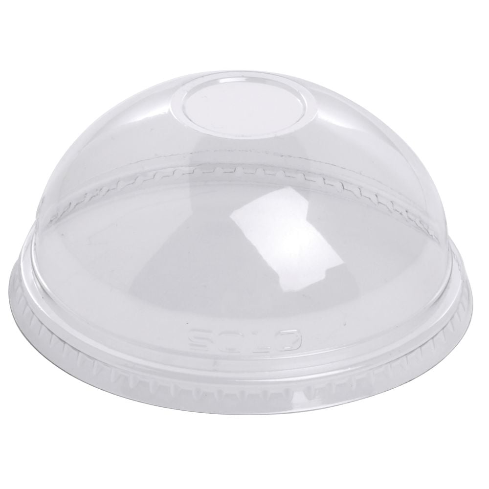 Clear Plastic Dome Lid for 5.5 Oz Black Plastic Sauce Container 4