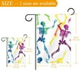 Colorful Skeletons House Flag Double Sided Vertical 28X40 Inch