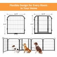 thumbnail image 2 of 32-Inch Dog Playpen for Yard and RV Camping: Heavy-Duty Anti-Rust Steel Fence, 8-Panel Foldable and Portable Pet Pen with Secure Lock for Puppies, Small and Medium Dogs, 2 of 5