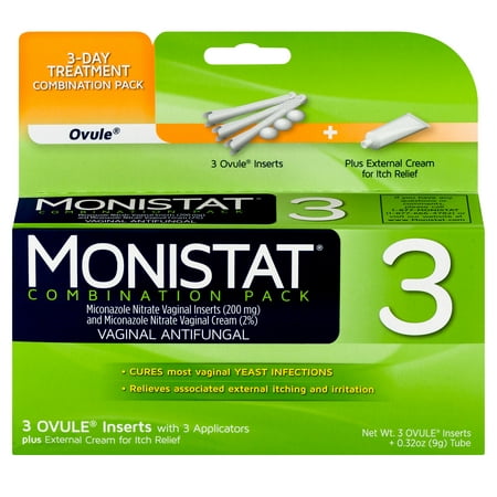 Monistat 3-Day Yeast Infection Treatment, Ovules + Itch