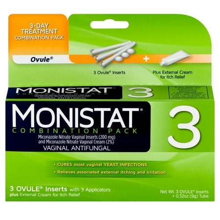 Infection Treatment - Monistat 3-Day Yeast Infection Treatment, Ovules + Itch Cream