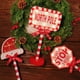 thumbnail image 5 of Decoración Navideña Adorno Navideño Nueva Señal De Tráfico Navideña Luces Decorativas Madera Navidad Vacaciones Ventana Escritorio Ambiente Luces Led De Colores Papá Noel Para Aquí, 5 of 7