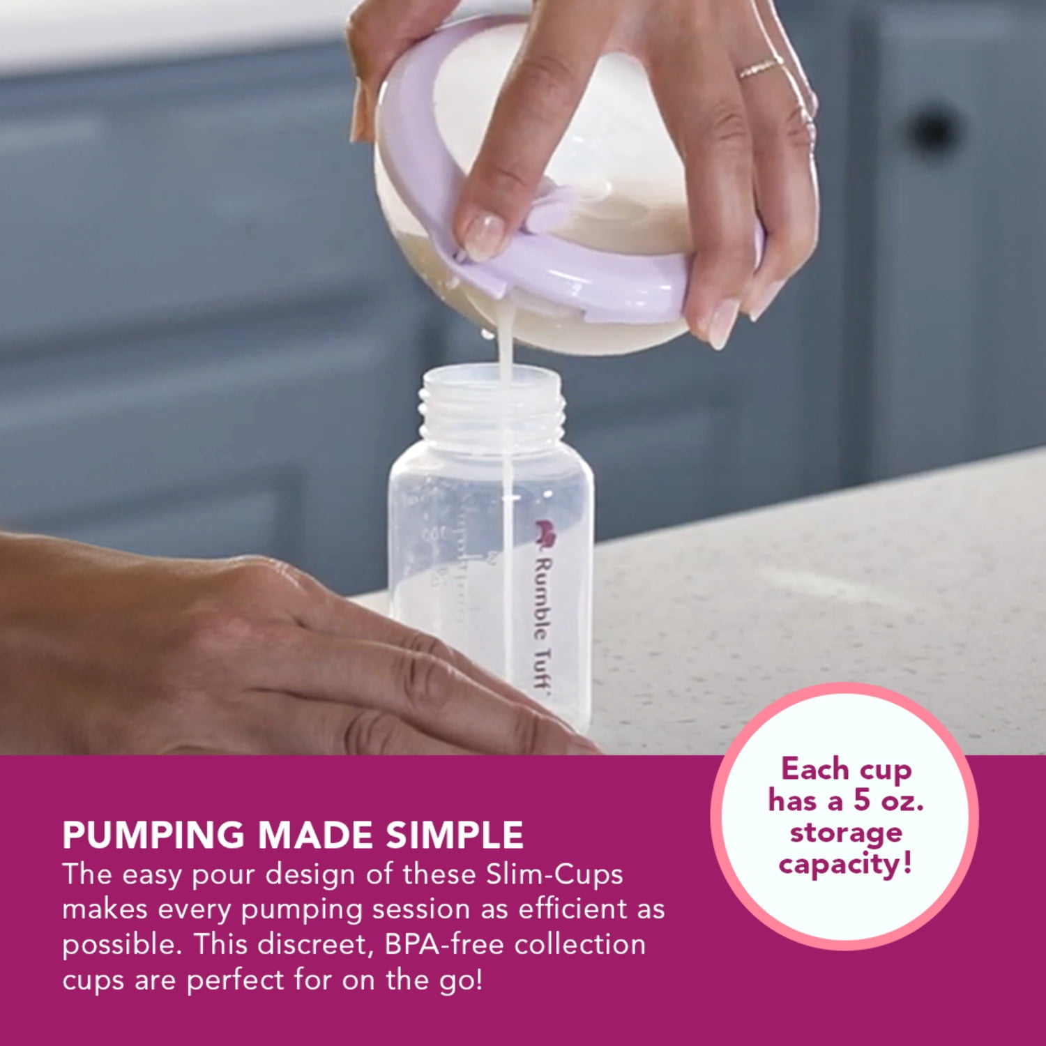 Rumble Tuff Slim-Cups Hands-Free Collection Cups