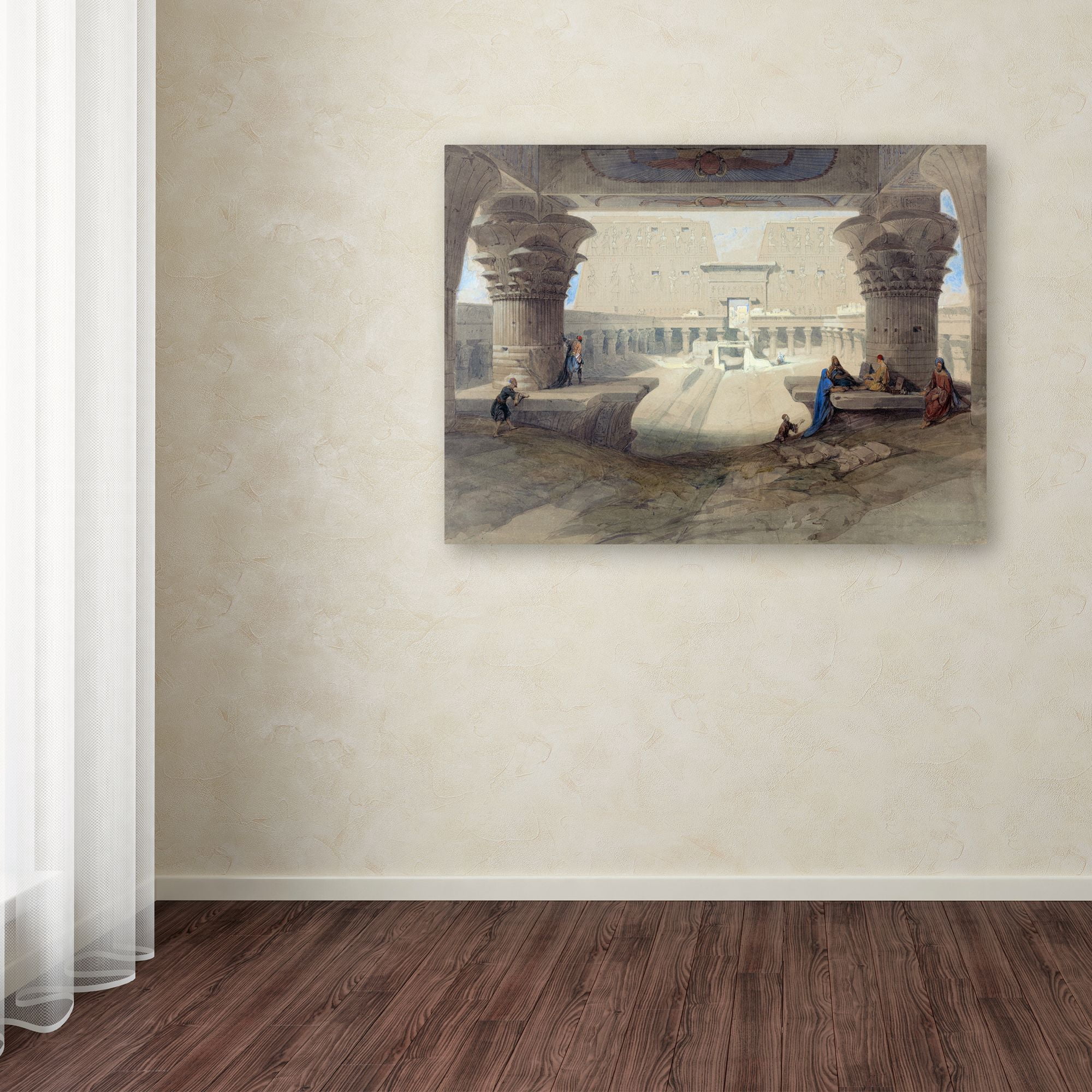 Trademark Fine Art 'Portico Of The Temple' Canvas Art by David Roberts