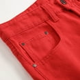 thumbnail image 2 of SWSMCLT Men's Slim Fit Jeans Mid Rise Ripped Denim Pants Zipper Trousers Distressed Chic Denim Red 40, 2 of 5