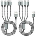 thumbnail image 1 of wonima11 Multi Charging Cable 6FT 2Pack Multi Charger Cable 4 in 1 Universal Multiple USB Fast Charging Cord with Type-C, Micro USB Port for Most Cell Phone, Tablets, 1 of 1