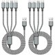 thumbnail image 1 of wonima11 Multi Charging Cable 6FT 2Pack Multi Charger Cable 4 in 1 Universal Multiple USB Fast Charging Cord with Type-C, Micro USB Port for Most Cell Phone, Tablets, 1 of 1