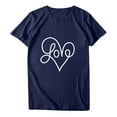 thumbnail image 4 of Busydd Womens Summer Tops Floral Plus Size Tops Short Sleeve Crewneck Shirts Soft Fashion Cute Blouses Loose Fit Basic Tees Casual Dressy Tops for Women, 4 of 7