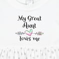 thumbnail image 4 of Inktastic My Great Aunt Loves Me Heart Girls Baby Dress, 4 of 5