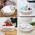 thumbnail image 5 of Xiao Hua 2 cestas tejidas pequeñas, bonitas cestas de cuerda para almacenamiento en el dormitorio, cestas para juguetes de perros y gatos, cestas de regalo decorativas vacías con asas - Marrón claro, 5 of 5