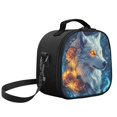 thumbnail image 2 of Jeiento Wolf Small Crossbody Lunch Bag for Kids Age 4-6 Kindergarten Boys Girls Lunchbox Tote Rose Print School Meal Tote Kit, 2 of 6