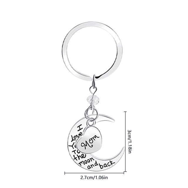 Key Chain Alloy Pendant Keyring gift metal Woman Key Holder Decor Key Ring Party Wedding Gift, D1002-Mon