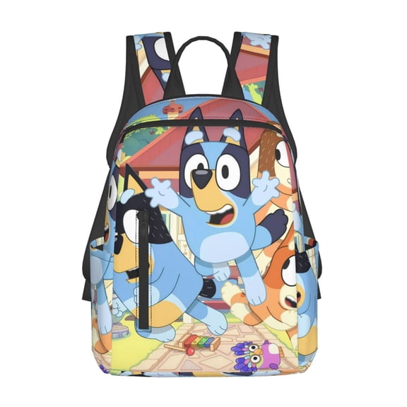 Kowoue Bluey Pattern School Backpack for Students – Tear-resistant Bag Spacious, Comfortable, and Stylish Backpack with Multiple Pockets
