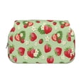 thumbnail image 2 of Disketp Strawberry Floral Estuche de Lápices de Doble Capa con Tapa Abatible y Cremallera, Organizador Escolar para Adolescentes y Adultos, 2 of 7