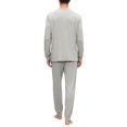 thumbnail image 5 of Dwelliawo Men's Spring Fall Pajama Set, Long Sleeve Henley Top and Long Pants, Soft Sleepwear Loungewear For Nightwear and Home Light Gray M, 5 of 5
