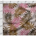 thumbnail image 2 of Soimoi Leaves Print, Silk Fabric, Decor Sewing Fabric by The Yard 42 Inch Wide,Decorative Fabric for Shirts Suits Ties, Brown, 2 of 5