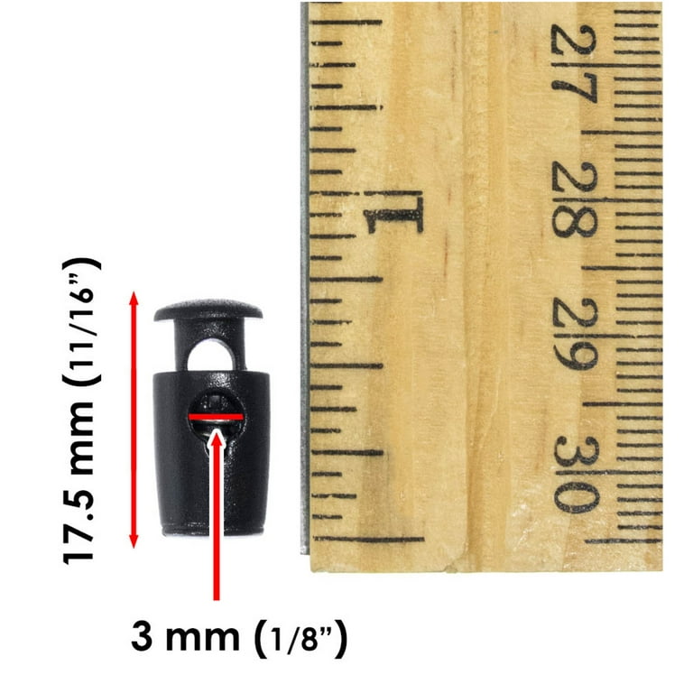 Micro Single Barrel Cord Locks – Best for Mini, Micro, Nano Paracord  Projects (Black, 5 Pack)