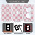 thumbnail image 3 of Yayeee Duplex Wall Plate 1-Gang 4.5"x2.7" Home Receptacle Light Switch Decorative Outlet Cover, Pink Checkered Heart, 3 of 7