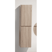 HAPPY 60" WHITE OAK BATHROOM LINEN SIDE CABINET W/ 2 STORAGE AREAS