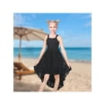 thumbnail image 2 of Sunny Fashion Girls Dress Black Lace High Low Spaghetti Strap Crisscross Elegant Formal Wedding Beach 12 Years, 2 of 7