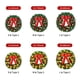 thumbnail image 3 of Widget Corona de Navidad con bolas de nudo de lazo, guirnalda colgante de Feliz Navidad de 20 pulgadas, corona Artificial para decoración de fiesta de pared de puerta delantera Abanopi Widget, 3 of 7