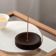 thumbnail image 4 of Round Incense Burner Wooden Incense Stick Holder Wood Censer Craft for Tea Room Meditation, 4 of 4