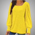 thumbnail image 2 of Womens Long Sleeve Tops Plus Size Solid Color Neck Casual Long Sleeved Loose T Shirt, 2 of 5