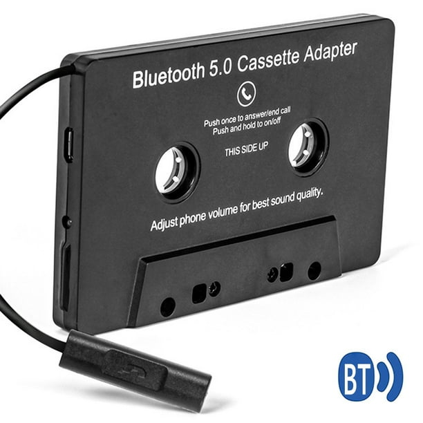 Jinveno Bluetooth-compatible Converter Car Tape MP3 SBC Stereo Audio  Cassette Adapter with Mic 