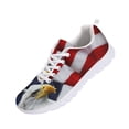 thumbnail image 5 of Chririnla 4th of July Women Mesh Sneakers Featuring American Flag Eagle, Breathable Lace up Athletic Trainers for Running Walking Training, 5 of 11