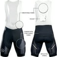 thumbnail image 3 of Zol Cycling  Black and White Bib Short Men's, 3 of 4