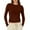 Brown, variant on LINGLANG Tshirts Shirts for Women Long Sleeve Shirt Basic Crop Underwear Layer Slim Boho Tops