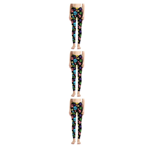 Sonducket Pantalones de Yoga con estampado de pata de perro para mujer Type1 NO1