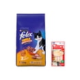 thumbnail image 1 of Felix Triple Delicious Granja 10 kg + Churu Atún con Cangrejo Sobre con 4 Tubos de 14 g, 1 of 4