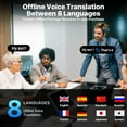 thumbnail image 4 of M80 Écouteurs Traducteurs AI 144 Langues Traduction en Temps Réel 8 Langues Précision 98 % Réponse 0.5s Lecture 8H Boîtier de Charge 60H Contrôle Tactile Son Hi-Fi pour iOS Android, 4 of 6