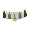 thumbnail image 3 of 1 banner de cumpleaños para silla alta Banner de silla alta Niños para niños Decoración de la habitación para niños 1 año Banner de cumpleaños primer verde, 3 of 8