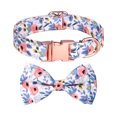 thumbnail image 2 of Universal Pets Collar Flower Pattern Printing Adjustable Buckle Elastic Collars Cute Necklace Anti-lost Accessory Courtyard Bowknot, 2 of 8