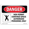 thumbnail image 1 of SignMission OS-DS-A-1824-L-1498 18 x 24 in. OSHA Danger Sign - Non-Permit Confined Space, 1 of 1
