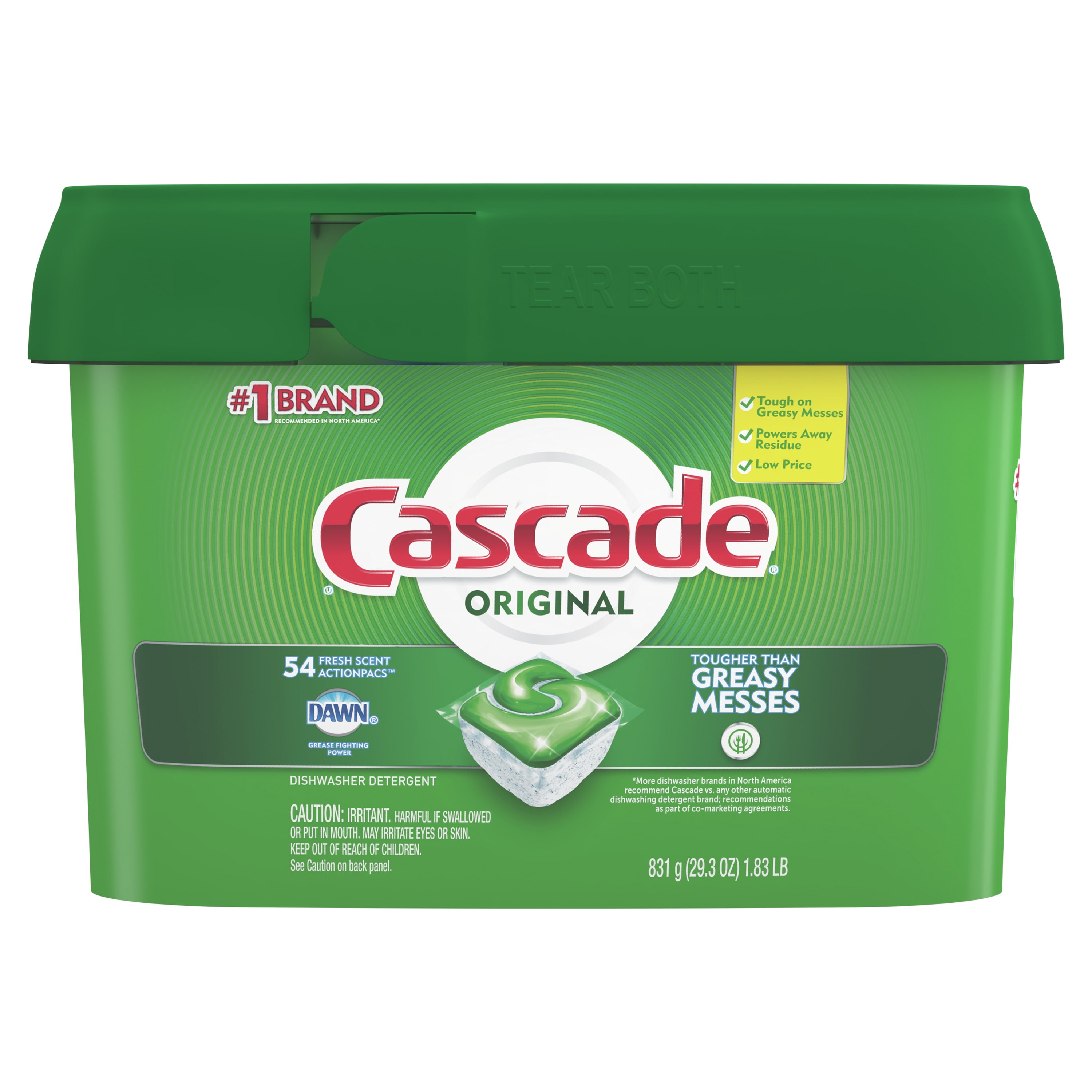 Cascade Original Dishwasher Pods, ActionPacs Dishwasher Detergent Tabs