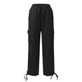 thumbnail image 3 of SNKSDGM Women's Plus Black Dress Pants Women Plus Size 24W Work Pants Women Long Stretch N Street Slacks with Loose Straps and Loose Drawstrings, 3 of 4