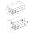 thumbnail image 3 of Monarch Specialties - Coffee Table, 42" L, Cocktail, Lift-Top, Rectangular, Storage, Living Room, Black Laminate, Black Metal, Contemporary, Modern, 3 of 4