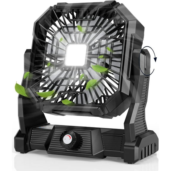 WarmH Personal Fan Camping Fan rechargeable, 20000mAh Battery powered fan with LED Lantern,270°Head Rotation,Small Table Fan Portable,USB Desk Fans with Hanging Hook for Travel Camping Tent Office