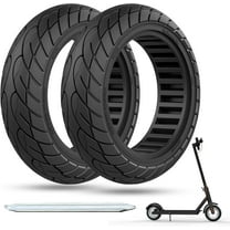 10x2.125 Scooter Tire, 10 inch Solid Rubber Tires Tubeless Front or Rear Replacement 10x2.125 Solid Electric Scooter Tire - 2pc Black