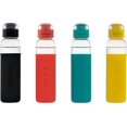 thumbnail image 5 of Soma 17oz (500ml) Glass Sport Water Bottle with Silicone Sleeve and 1-Hand Flip Top Lid - Coral, 5 of 7