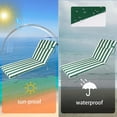 thumbnail image 2 of 72" ×21" Outdoor Chaise Lounge Cushion, 3" Thick High-Density Foam Fill, with Removable Headrest, Waterproof Fade Resistant, Replacement Cushion for Lawn Pool (Green White Stripes 2PCS), 2 of 9