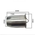 thumbnail image 3 of Almencla Universal Motorcycle Exhaust -Modify Motocross Exhaust Muffler, Stainless Steel, 3 of 8