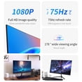 thumbnail image 3 of Byone 23.8 24 inch Gaming PC Monitor 75Hz 1080P FHD Frameless Slim Thin Border Screen 24in Monitor Hdmi, 3 of 14