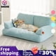 thumbnail image 2 of Luxury Fur Summertime Pet Cat Nest Sofa - Modern Puppy Small Animal Kitten Dog Bed ShopWise Round, 2 of 28