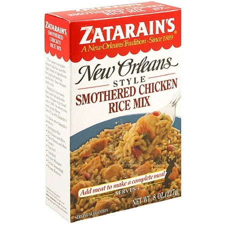 Zatarain's New Orleans Style Smothered Chicken Rice Mix, 8 oz, (Pack of